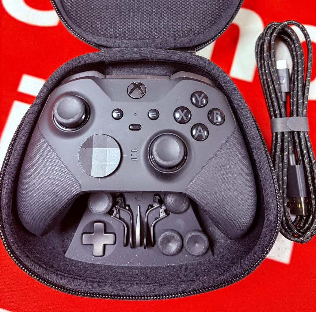 Microsoft Xbox Elite Series 2 Black Wireless Controller- ACCESSORIES INCLUDED!