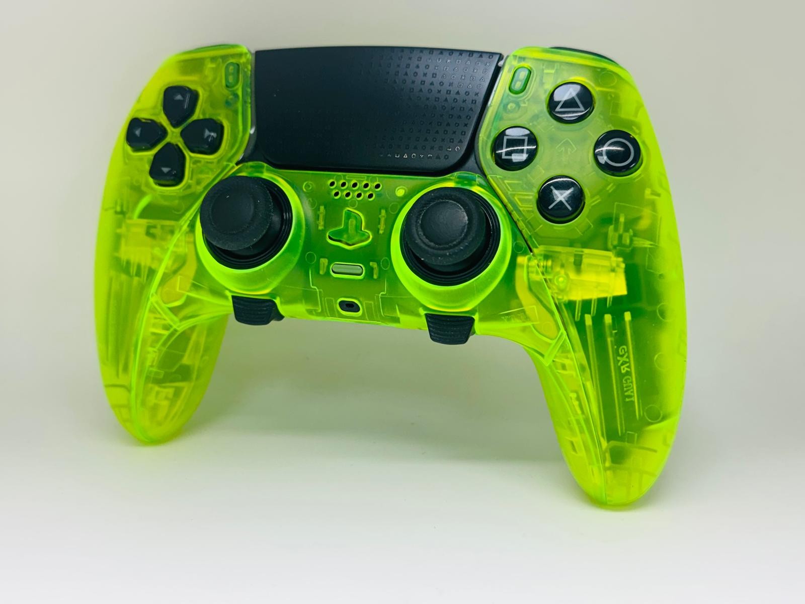 PS5 Sony PlayStation DualSense Edge CUSTOM Clear GREEN TMR Upgrade - GREAT COND!