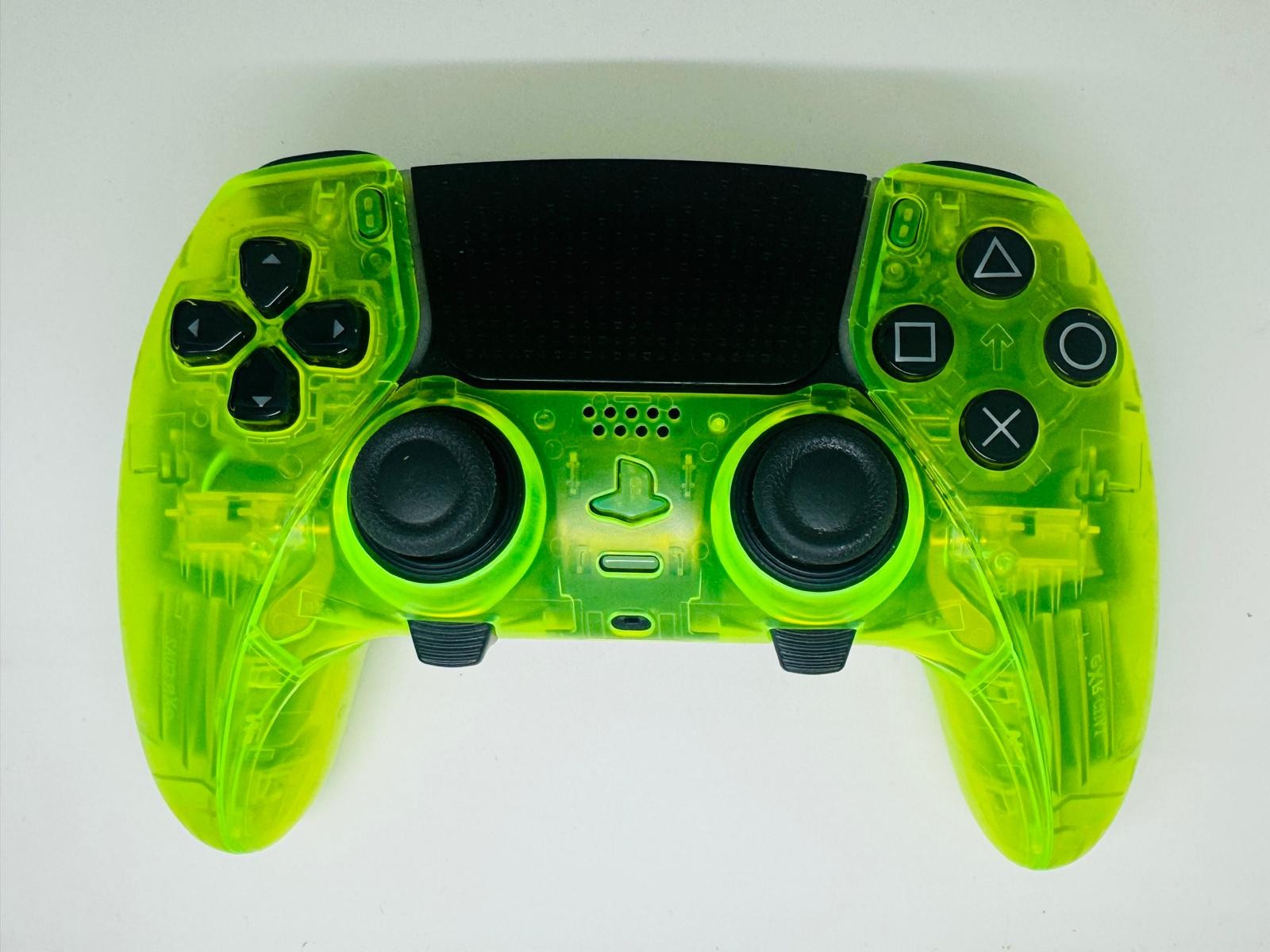 PS5 Sony PlayStation DualSense Edge CUSTOM Clear GREEN TMR Upgrade - GREAT COND!