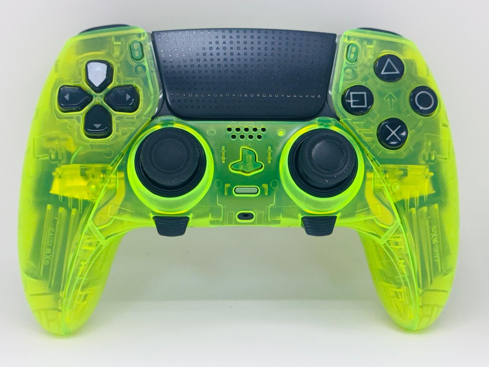 PS5 Sony PlayStation DualSense Edge CUSTOM Clear GREEN TMR Upgrade - GREAT COND!