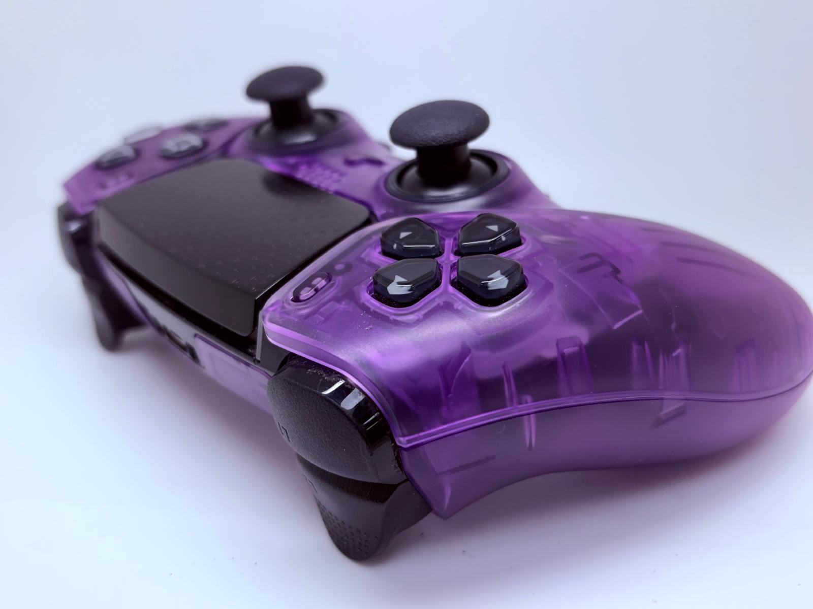 PS5 Sony PlayStation DualSense Edge CUSTOM Clear PURPLE TMR Upgrade -GREAT COND!