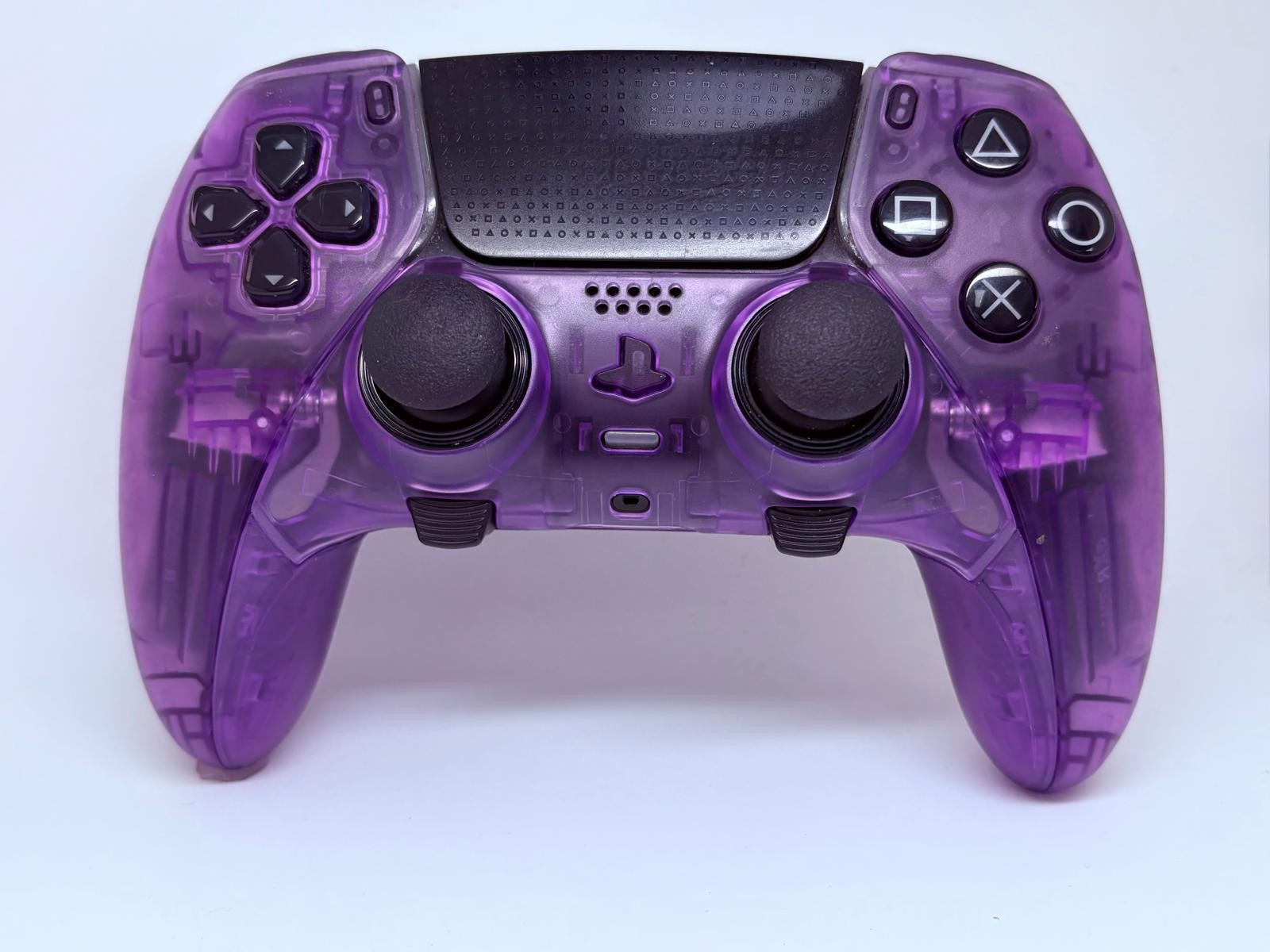 PS5 Sony PlayStation DualSense Edge CUSTOM Clear PURPLE TMR Upgrade -GREAT COND!