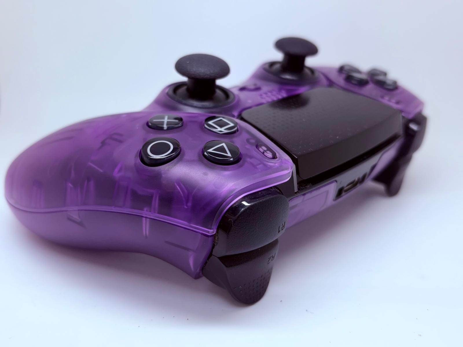 PS5 Sony PlayStation DualSense Edge CUSTOM Clear PURPLE TMR Upgrade -GREAT COND!