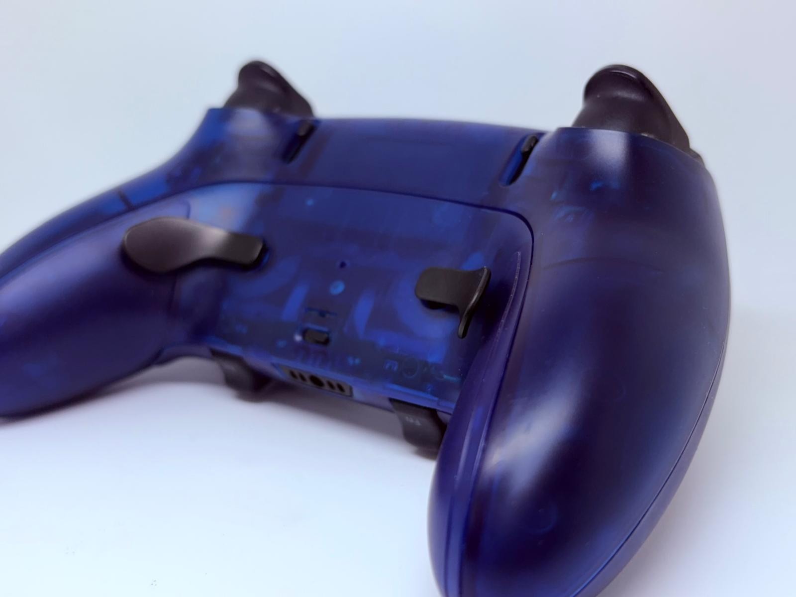 PS5 Sony PlayStation DualSense Edge CUSTOM Clear BLUE TMR Upgrade - GREAT COND!