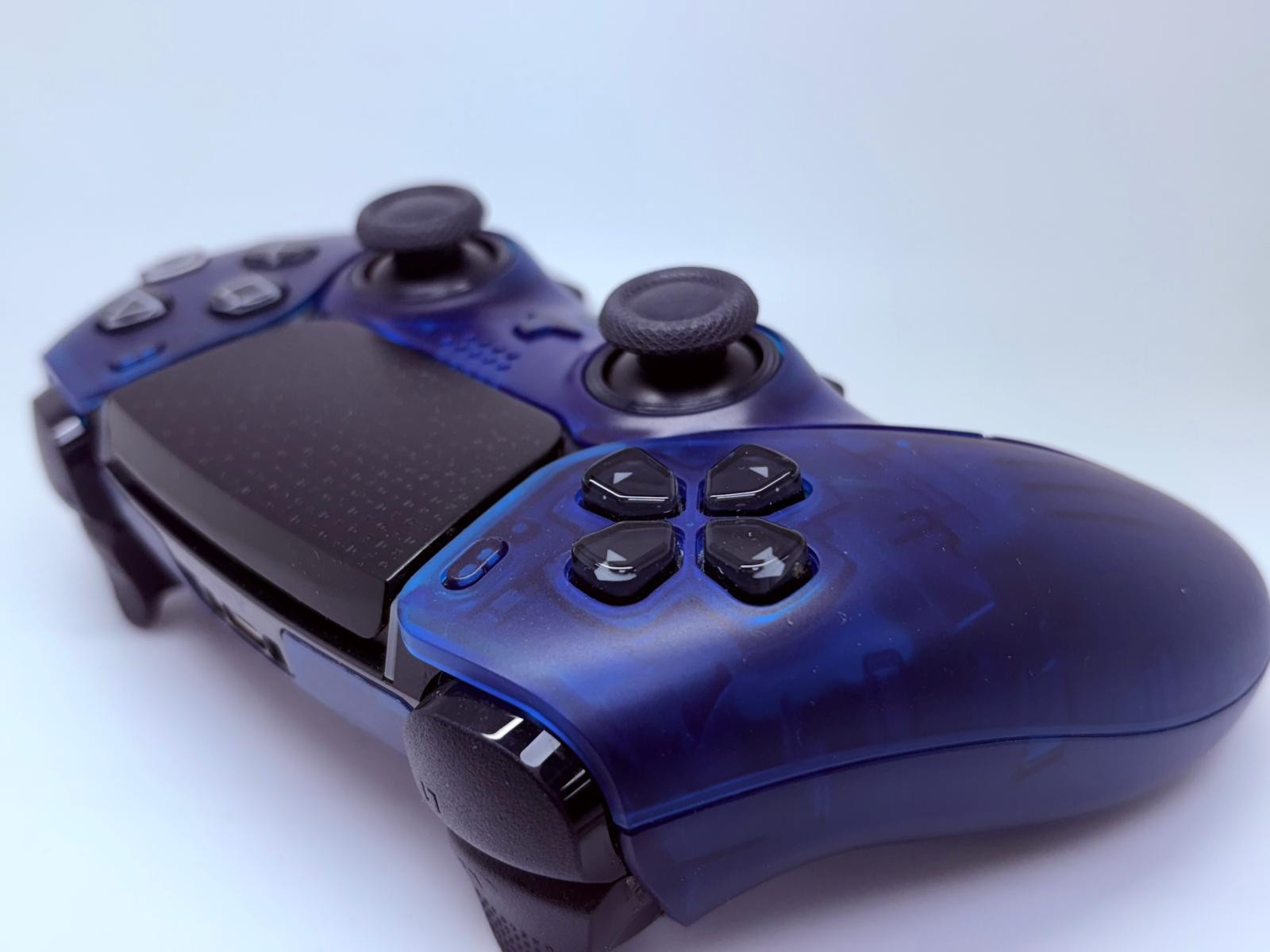PS5 Sony PlayStation DualSense Edge CUSTOM Clear BLUE TMR Upgrade - GREAT COND!