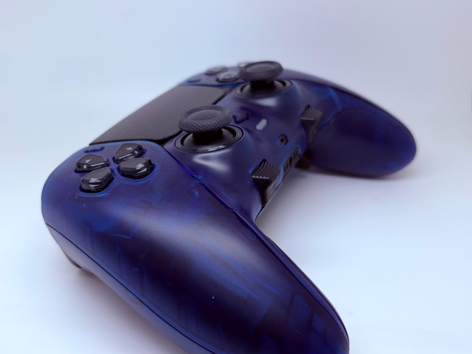 PS5 Sony PlayStation DualSense Edge CUSTOM Clear BLUE TMR Upgrade - GREAT COND!