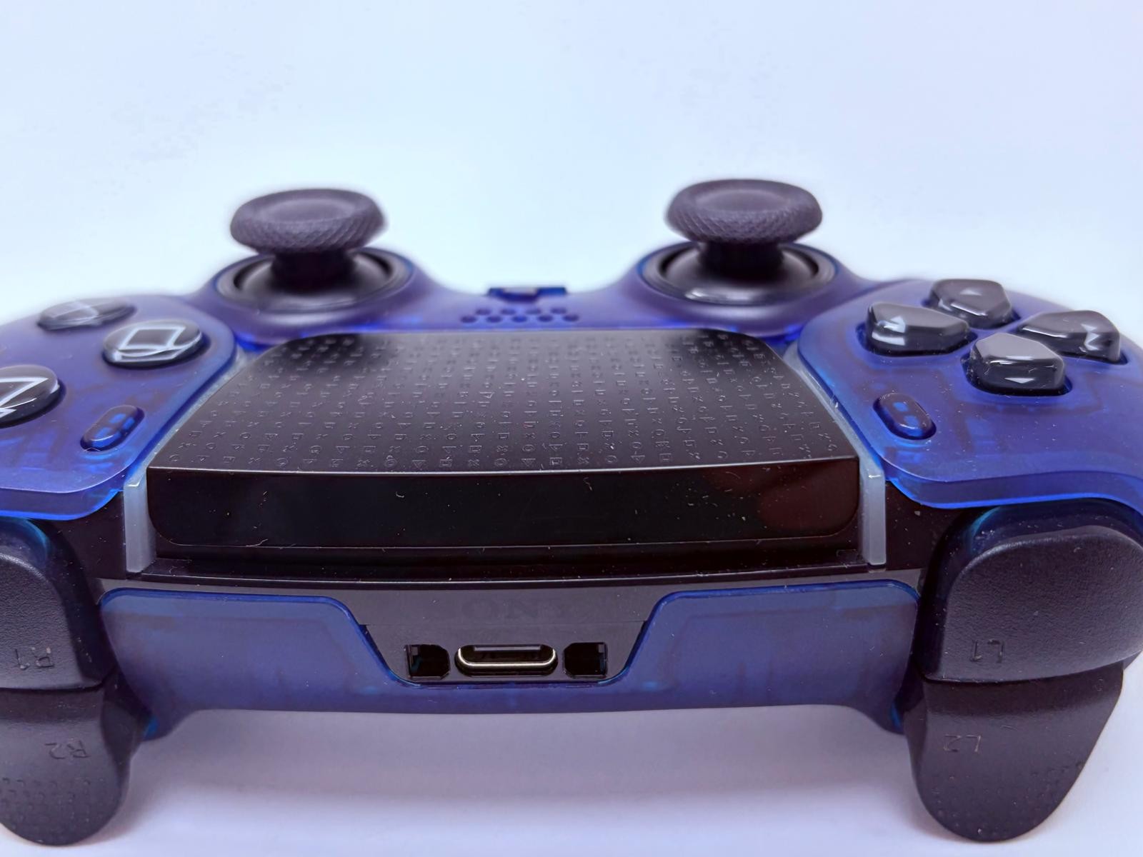 PS5 Sony PlayStation DualSense Edge CUSTOM Clear BLUE TMR Upgrade - GREAT COND!