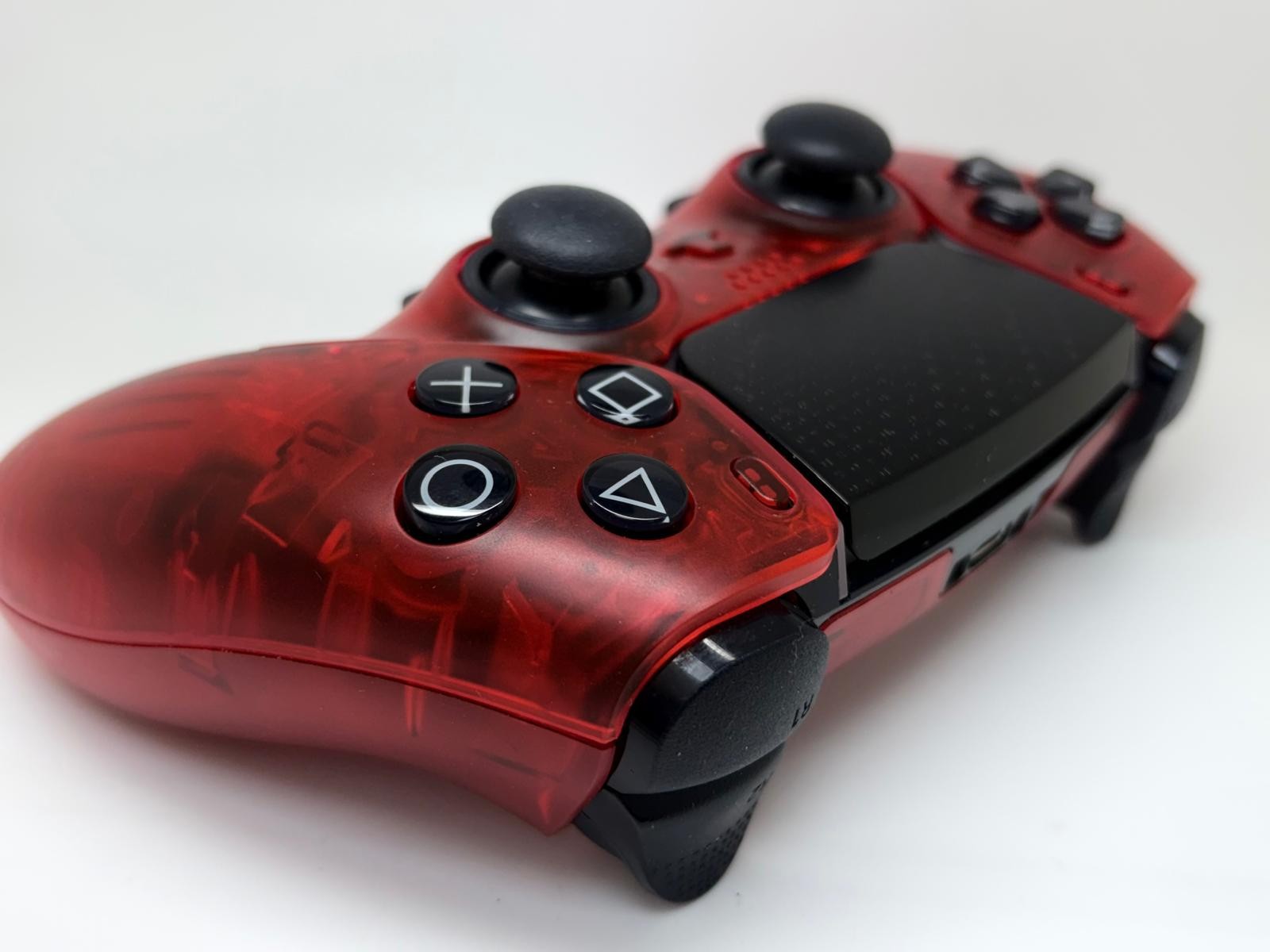PS5 Sony PlayStation DualSense Edge CUSTOM Clear RED TMR Upgrade - GREAT COND!