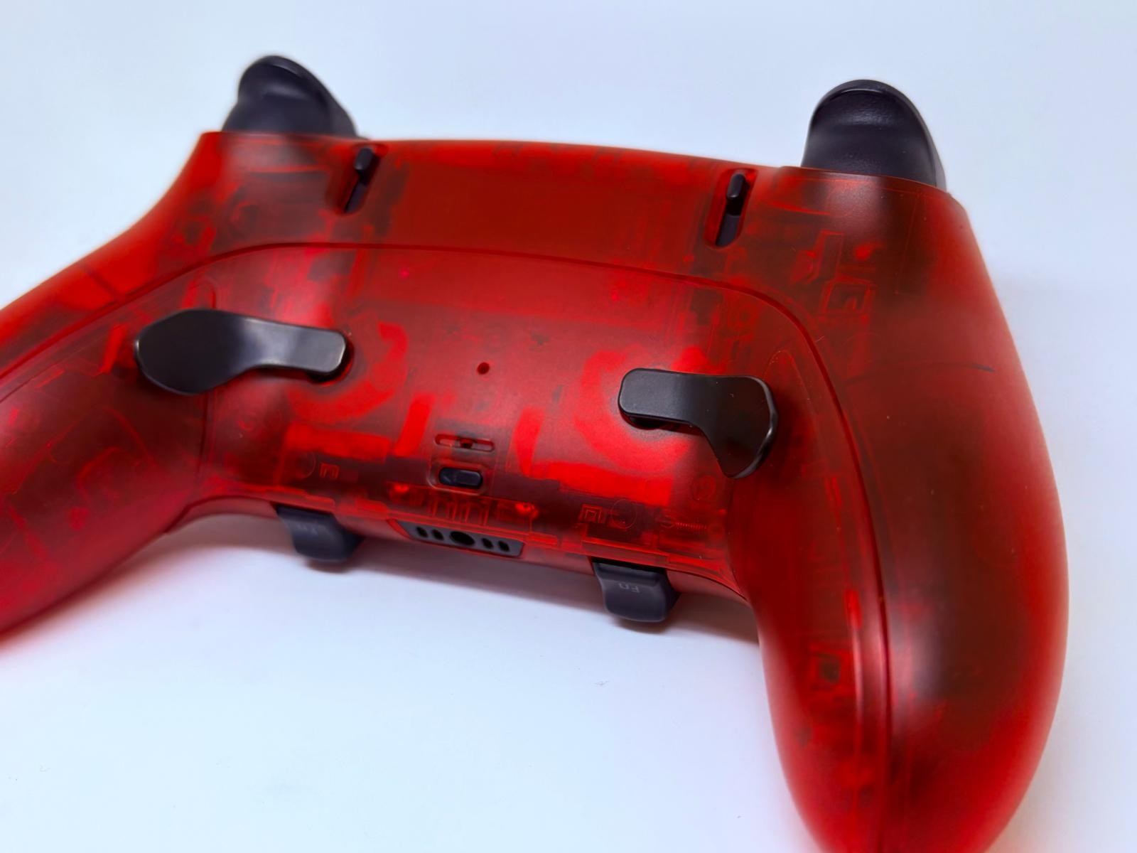 PS5 Sony PlayStation DualSense Edge CUSTOM Clear RED TMR Upgrade - GREAT COND!