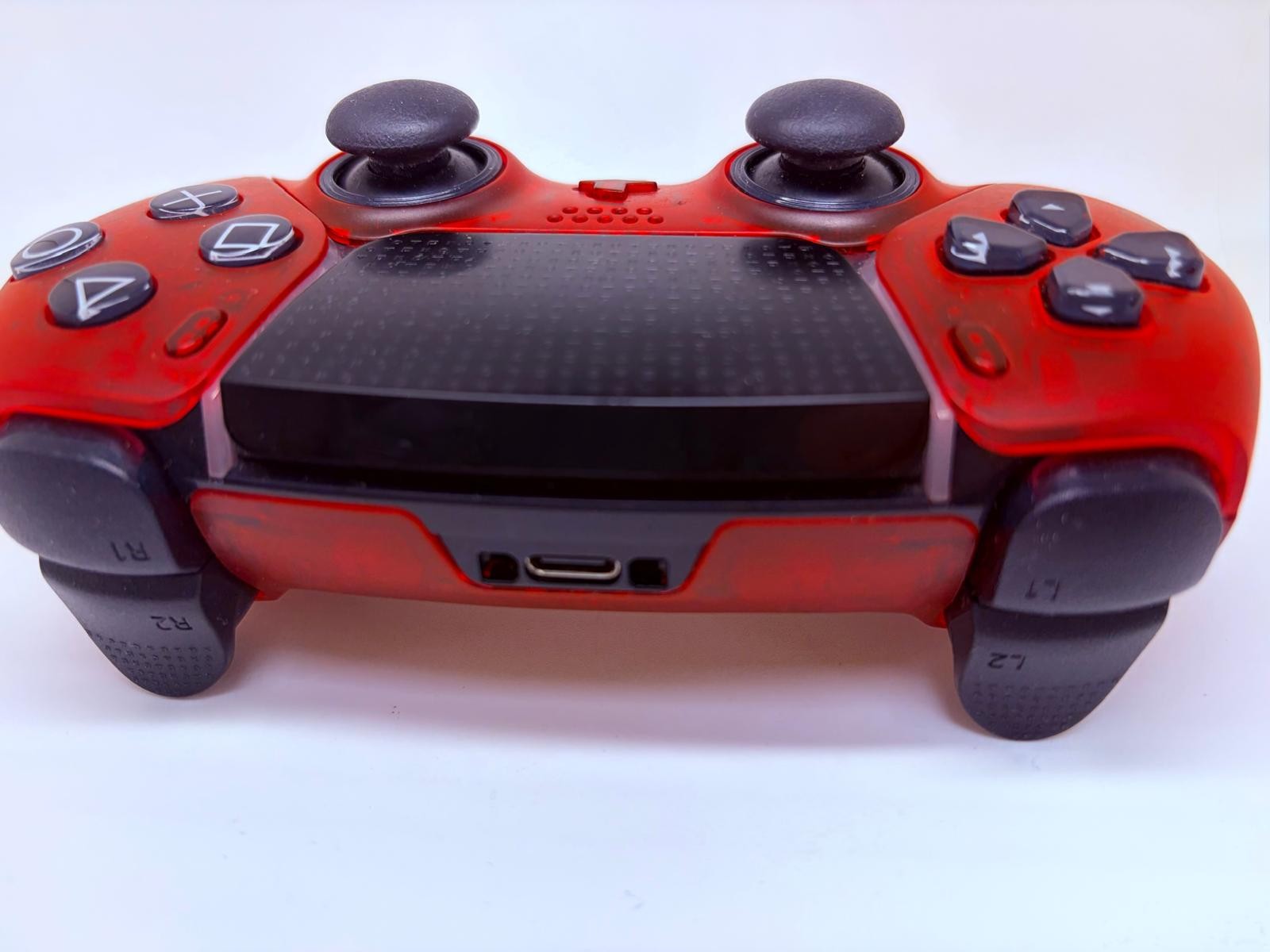 PS5 Sony PlayStation DualSense Edge CUSTOM Clear RED TMR Upgrade - GREAT COND!